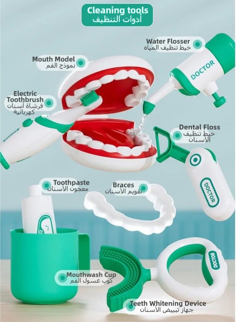 CALL PLAY Doctor set With Pretend Play Set of Teeth And Dental Accessories (25 Toy Pieces) Pretend Dentist Play Set, For Kids Ages 3+ - Image 5