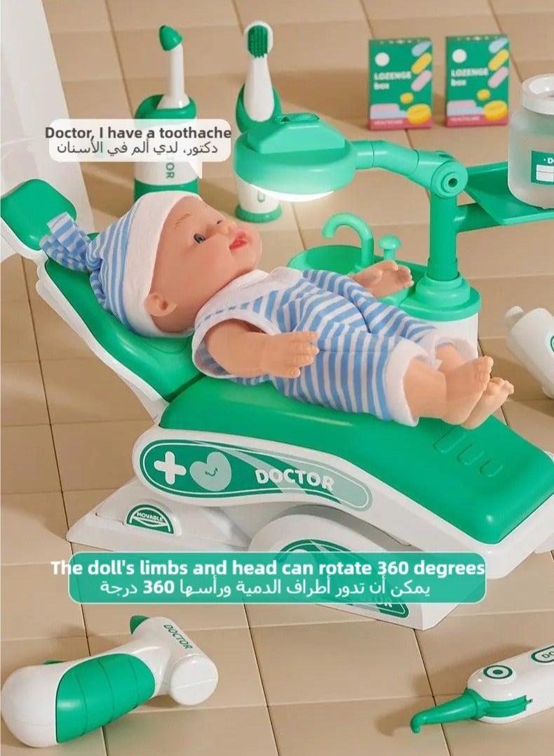 CALL PLAY Doctor set With Pretend Play Set of Teeth And Dental Accessories (25 Toy Pieces) Pretend Dentist Play Set, For Kids Ages 3+ - Image 2