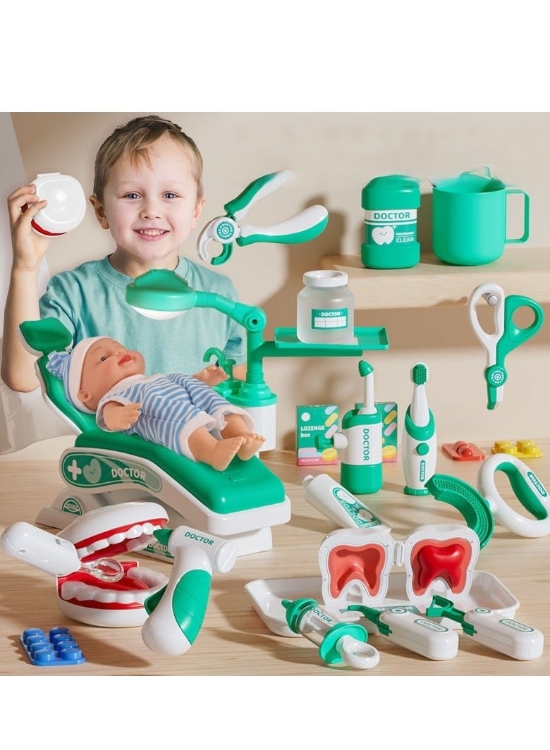 CALL PLAY Doctor set With Pretend Play Set of Teeth And Dental Accessories (25 Toy Pieces) Pretend Dentist Play Set, For Kids Ages 3+ - Image 3
