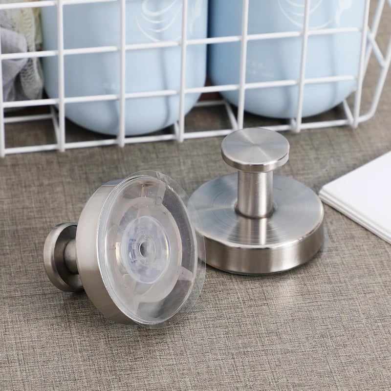 Garneck 2pcs Sus304 Stainless Steel Shower Door Hooks Suction Cups, Towel and Clothes Hanging Hooks for Glass Doors, Tiles, Bathroom and Kitchen Storage - Image 4