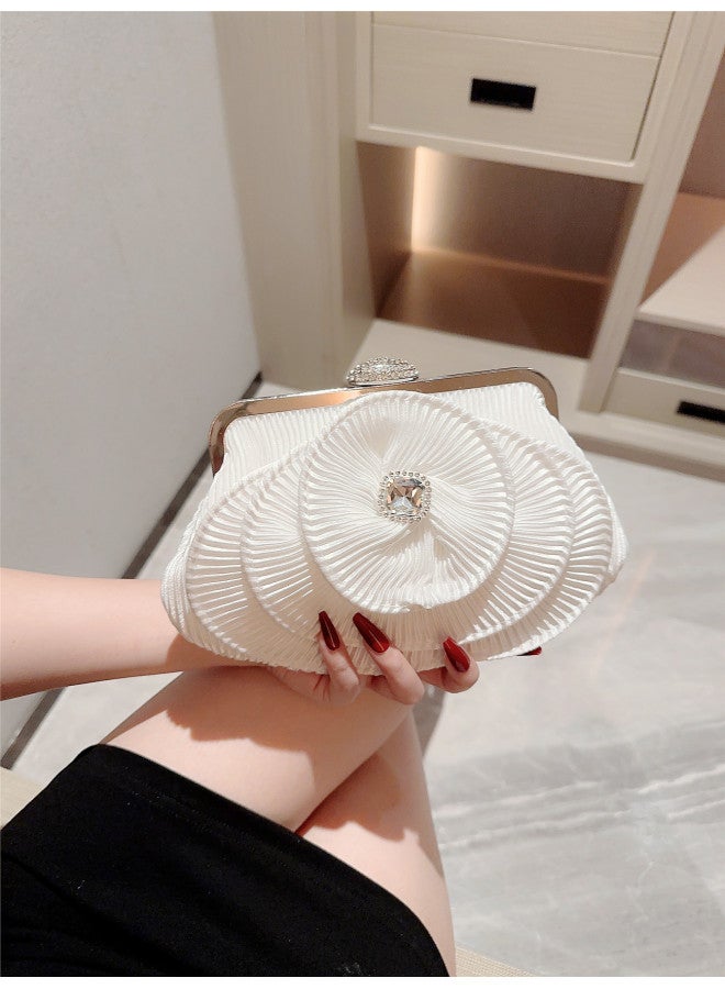 Fairy Evening Bag Chinese Three-dimensional Pleated Clutch Bag Crossbody Bag Chain Bag Matching Dress Evening Bag-Color:274  - Image 1