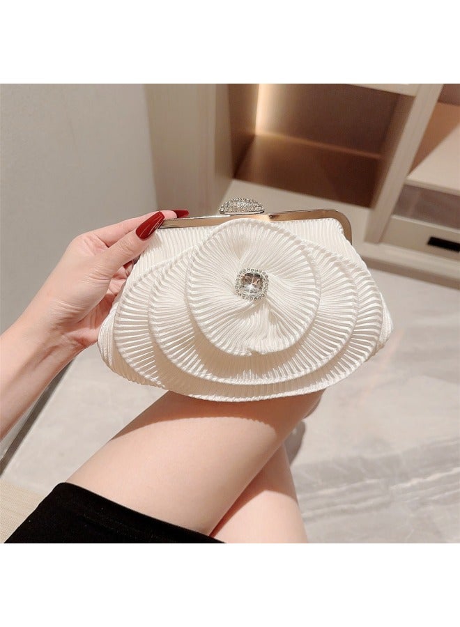 Fairy Evening Bag Chinese Three-dimensional Pleated Clutch Bag Crossbody Bag Chain Bag Matching Dress Evening Bag-Color:274  - Image 3