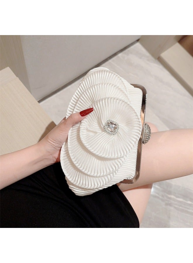 Fairy Evening Bag Chinese Three-dimensional Pleated Clutch Bag Crossbody Bag Chain Bag Matching Dress Evening Bag-Color:274  - Image 4