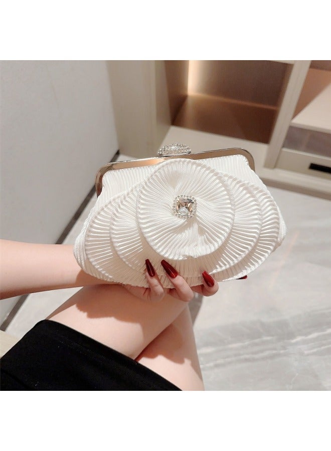 Fairy Evening Bag Chinese Three-dimensional Pleated Clutch Bag Crossbody Bag Chain Bag Matching Dress Evening Bag-Color:274  - Image 2