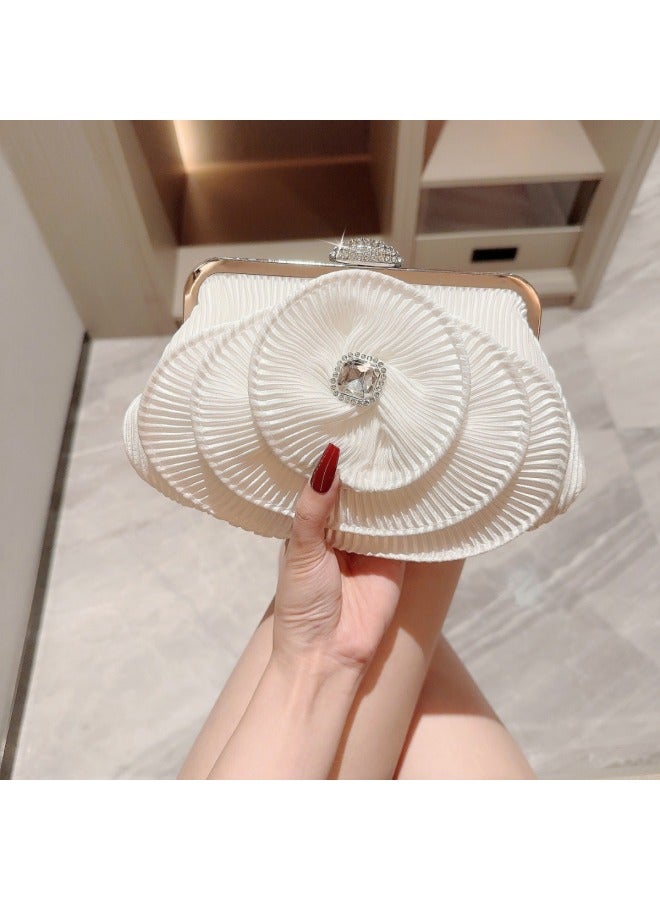 Fairy Evening Bag Chinese Three-dimensional Pleated Clutch Bag Crossbody Bag Chain Bag Matching Dress Evening Bag-Color:274  - Image 5