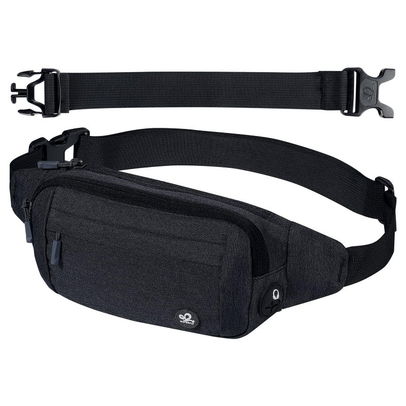 WATERFLY Fanny Pack Waist Bag: Small Hip Pouch Bum Bag Fannie Pack Phanny Fannypack Waistpack Bumbag Beltbag Sport Slim Fashionable for Jogging Hiking Hiker Woman Man - Image 1