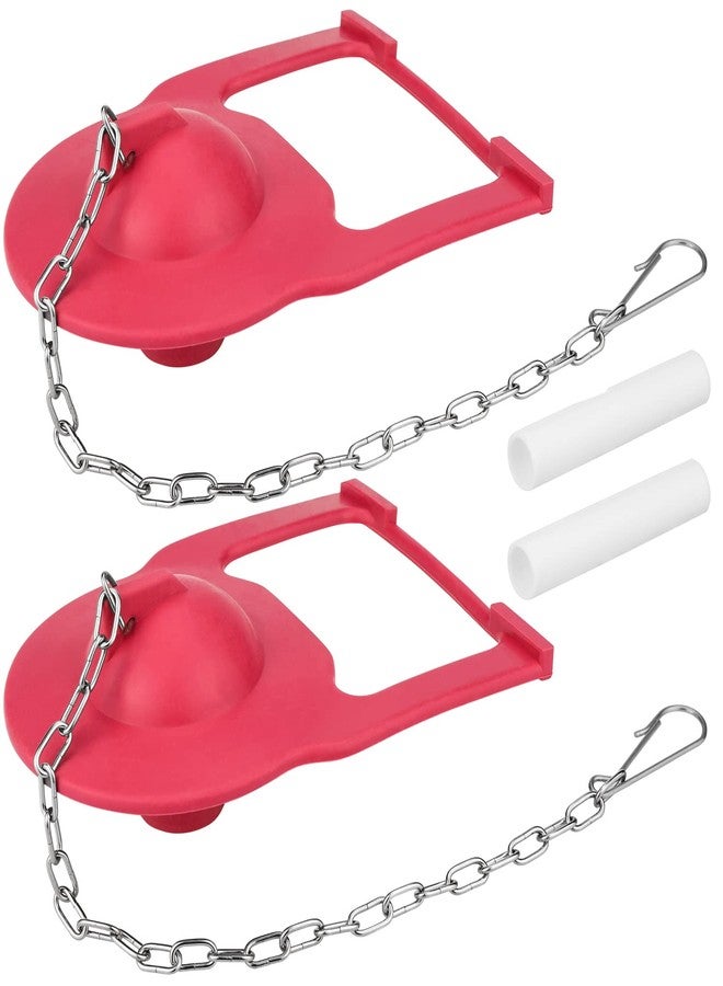 Ullnosoo Toilet Flapper Replacement for Kohler, 2 Pack Toilet Tank Parts for Kohler Hinge-Style Parts 84995 and 1000490 with Chain Hinges and 2 Plastic Buoys Ullnosoo for Water Saving Red - Image 1