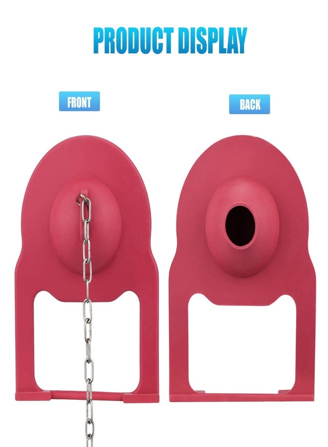 Ullnosoo Toilet Flapper Replacement for Kohler, 2 Pack Toilet Tank Parts for Kohler Hinge-Style Parts 84995 and 1000490 with Chain Hinges and 2 Plastic Buoys Ullnosoo for Water Saving Red - Image 4