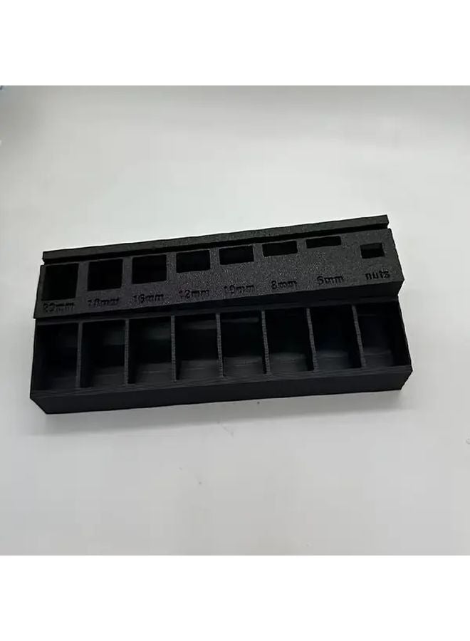 Black M3 Bolt Sorter Tray With 7 Measuring Slots For Screw Hardware Organization - Image 2