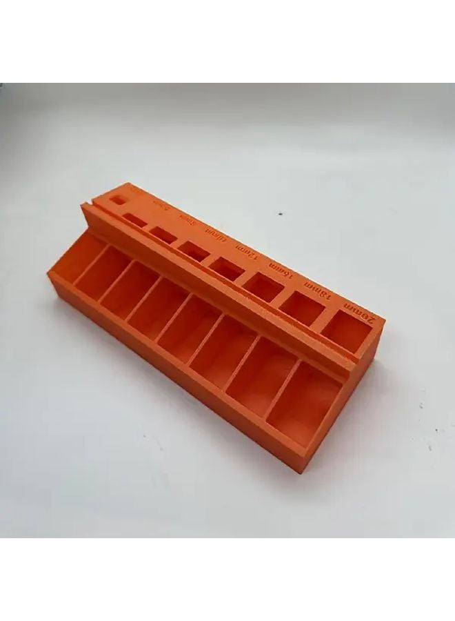 Black M3 Bolt Sorter Tray With 7 Measuring Slots For Screw Hardware Organization - Image 3