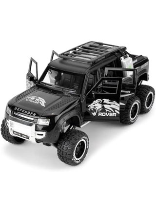 Toy Car Compatible for 1:24 Land Rover Defender Six Wheels Off Road Pickup Car Model, Pull Back Diecast Truck Collectible Truck with Sounds＆Lights for Kids Boys Girls and Adults, Gift (Black) - pzsku/Z0E17135568BEEFFBB3D5Z/45/_/1725030396/7e241cc7-5b58-4d2e-8663-79c0214e87e7