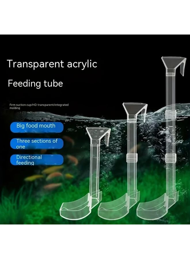 Small Acrylic Automatic Fish Feeder Gravity Dispenser Anti Float No Battery - Image 4