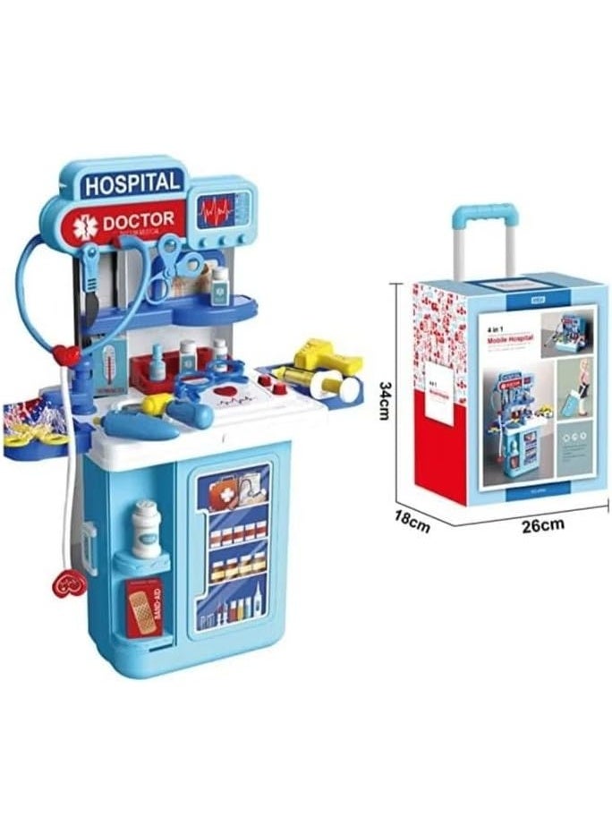 طقم مستشفى متنقل للأطفال - 4 في 1 - Image 2