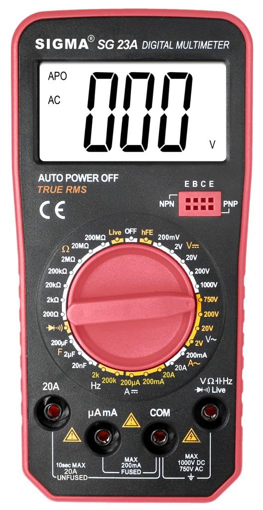 SIGMA Digital Multimeter SIGMA SG 23A TRMS With Frequency Capacitance Current Upto 20A - Image 1