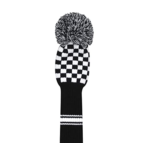 Scott Edward 1PCS Knit Pom Pom Hybrid(UT) Wood with Rotating Number Tags,Soft,Portable(Black White Chessboard) - Image 4