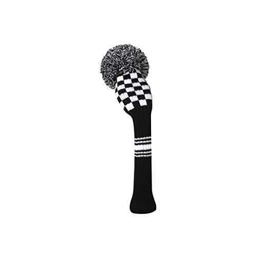 Scott Edward 1PCS Knit Pom Pom Hybrid(UT) Wood with Rotating Number Tags,Soft,Portable(Black White Chessboard) - Image 1