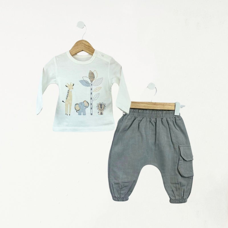 FOR MY BABY Baby Fou Safari Linen Vest - Image 2