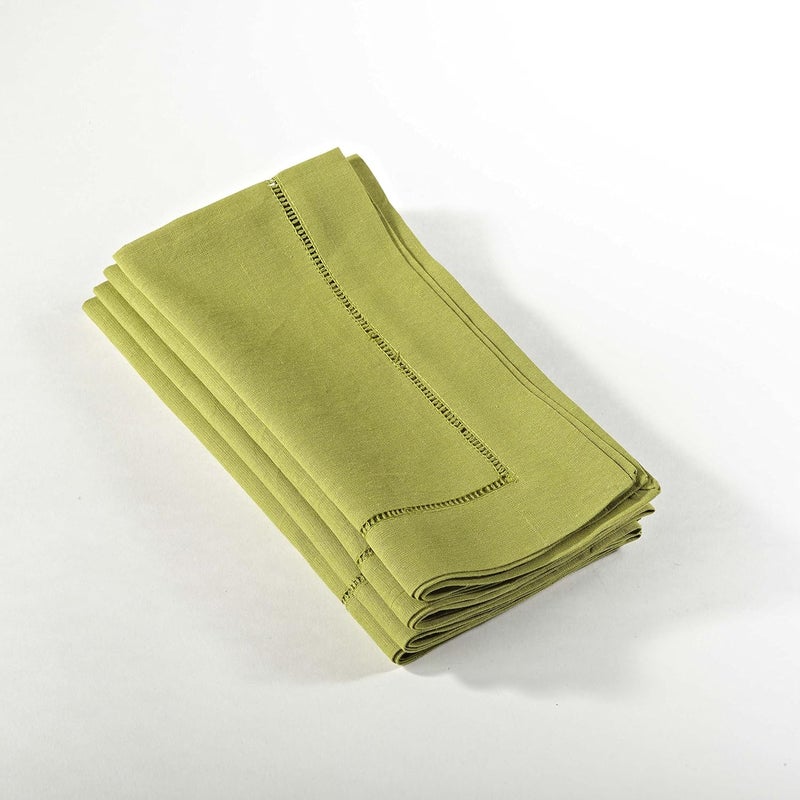 SARO Lifestyle Everyday Collection Hemstitched Dinner Napkin Set of 4 - Image 1