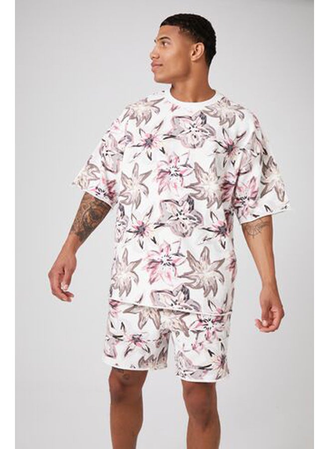 FOREVER 21 Floral Print Drawstring Shorts  - Image 1