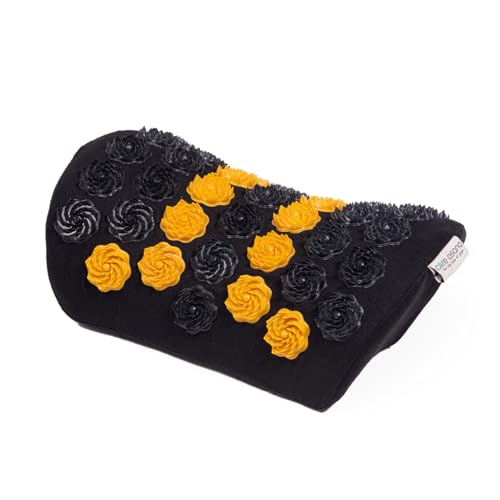 Core Asana Cotton Acupressure Massager Pillow, Orthopedic Cervical Pillow for Neck Pain and Shoulder Pain Relief | Reduce Stress and Tension with Neck Pillow Massager (Onyx Black) - Image 1