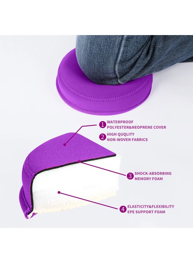 ECOESPTI Yoga Knee Pad, 1.57 Inch Thick, Memory Foam and EPE Foam, for Knees Elbows Wrist Hands Head Yoga Pilates Work Out Kneeling Pad, Exercise Mat 2 purple - Image 5