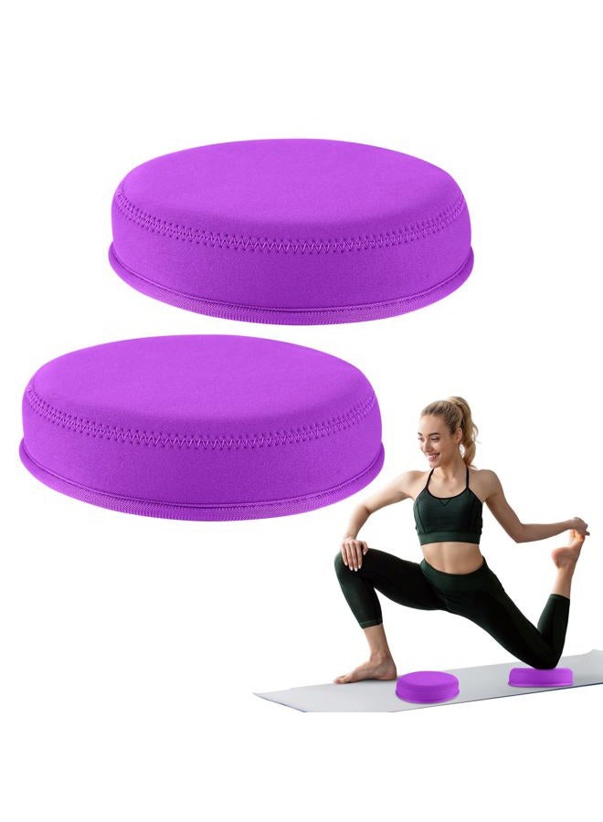 ECOESPTI Yoga Knee Pad, 1.57 Inch Thick, Memory Foam and EPE Foam, for Knees Elbows Wrist Hands Head Yoga Pilates Work Out Kneeling Pad, Exercise Mat 2 purple - Image 1