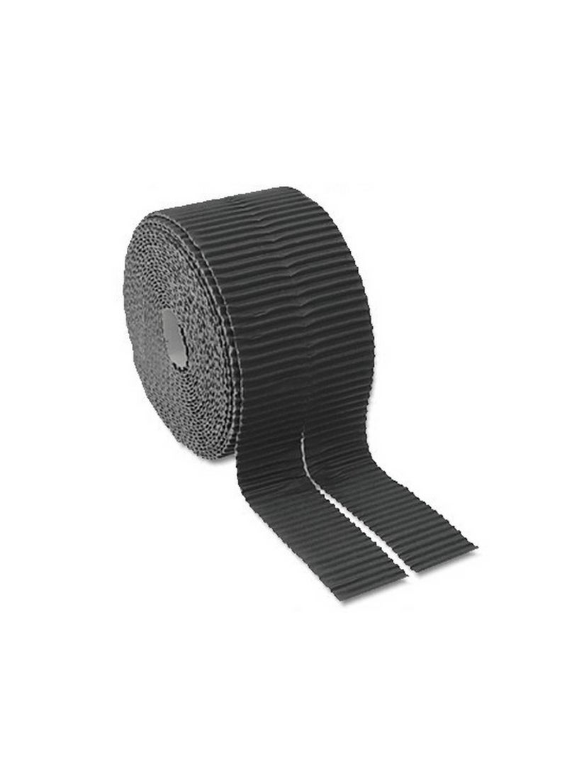 Terabyte Corrugated Display Borders for School Classroom Decorations,Black Border Rolls for Displays Border Rolls Corrugated Backing Paper for Wall Displays School (Width 10cm x  Length 15cm) Black - Image 2