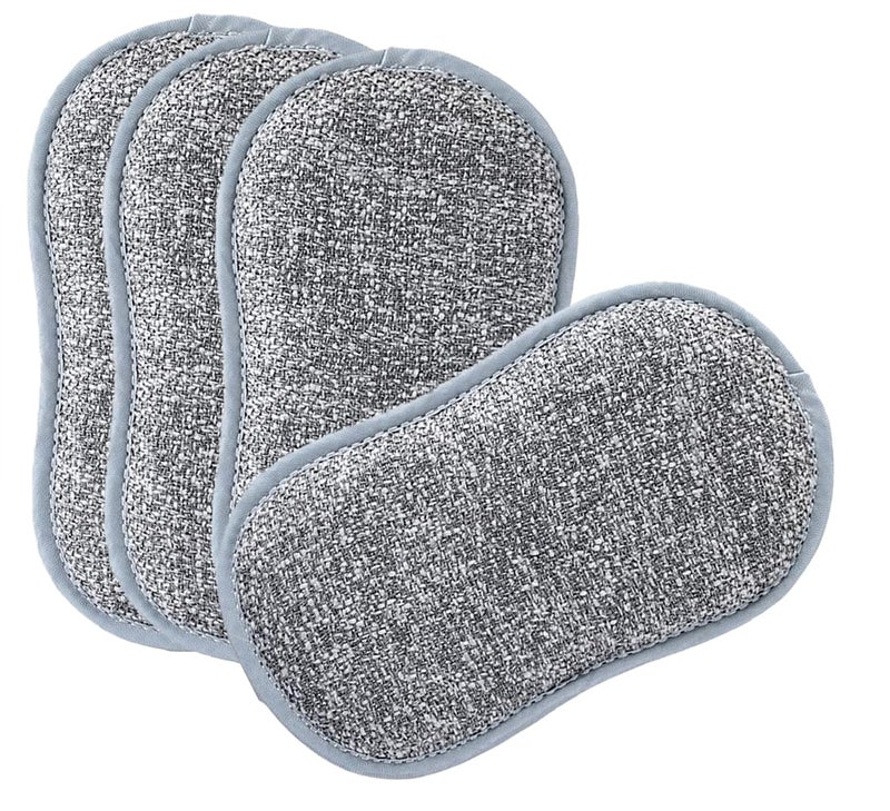 pepplo Multi-Purpose Scrub Sponges for Kitchen Non-Scratch Microfiber Sponge Along with Heavy Duty Scouring Power - Effortless Cleaning of Dishes, Pots and Pans All at Once(Set of 4) - Image 1