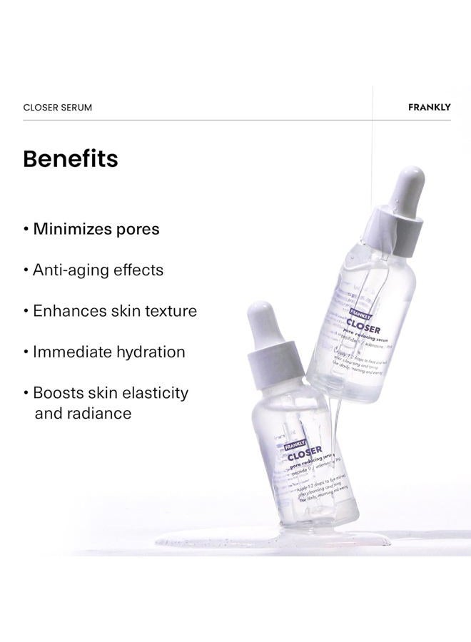 FRANKLY Closer Serum Jumbo | Pore Minimizer Serum | 9 Peptides, Vegan Collagen, Adenosine, PHA | Korean Pore Minimizer for Glass Skin, Anti-Aging, Hydration, Elasticity | 2.03 fl oz - Image 5