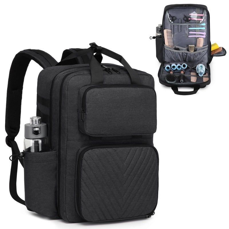 RUCYEN Barber Bag Large Capacity Barber Case Travel Hairdresser Organizer Supplies Bag Hairstylist Backpack for Hair Cutting Tools - Image 2