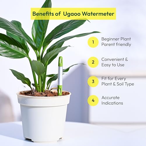 UGAOO Sustee Plant Watermeter with Soil Moisture Sensor (Green, Small) - Image 3