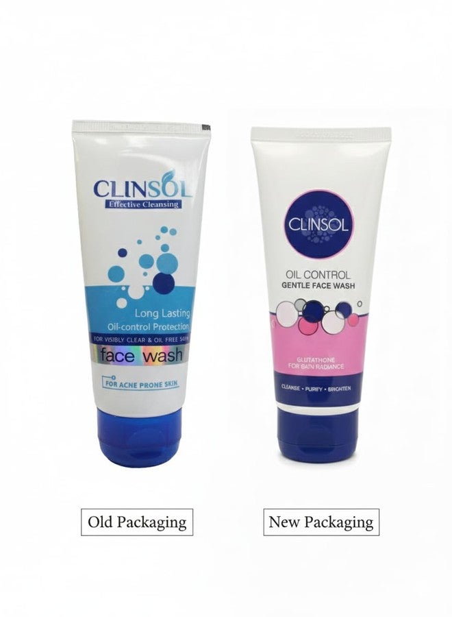 Clinsol Oil Control Face Wash, For for Acne Prone Skin & Oil Control Protection, Long Lasting - 70g (Pack of 3) - Image 2
