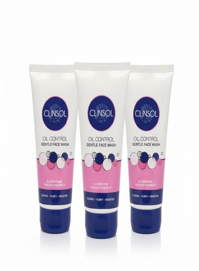 Clinsol Oil Control Face Wash, For for Acne Prone Skin & Oil Control Protection, Long Lasting - 70g (Pack of 3) - Image 1
