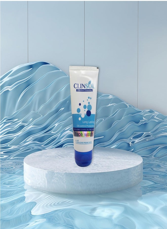 Clinsol Oil Control Face Wash, For for Acne Prone Skin & Oil Control Protection, Long Lasting - 70g (Pack of 3) - Image 3