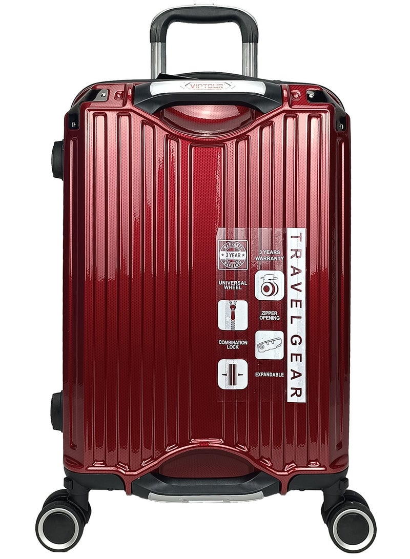 فيبتور مجموعة حقائب سفر بعجلات مكونة من 3 قطع عجلات دوارة ذات جوانب صلبة TPC مع قفل TSA وحامل أكواب - Image 2