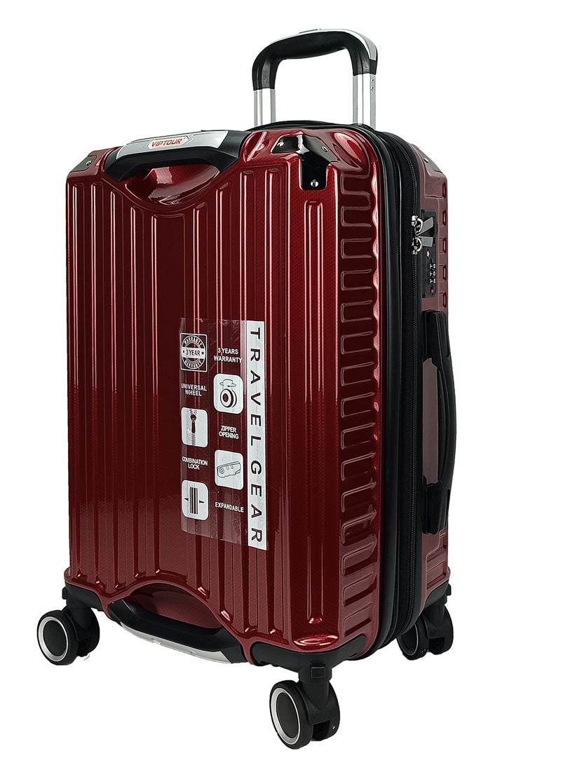 فيبتور مجموعة حقائب سفر بعجلات مكونة من 3 قطع عجلات دوارة ذات جوانب صلبة TPC مع قفل TSA وحامل أكواب - Image 4