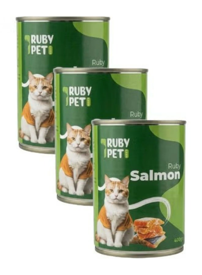 Ruby With Salmon Cat Wet Food 400g / 3 Cans