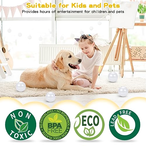 TRENDPLAY Plastic Balls for Ball Pits - Pack of 50 Hollow Balls- Safe and Exciting Playtime - Perfectly for Baby Pools, Birthday Party Decoration, Pearl White - Image 4