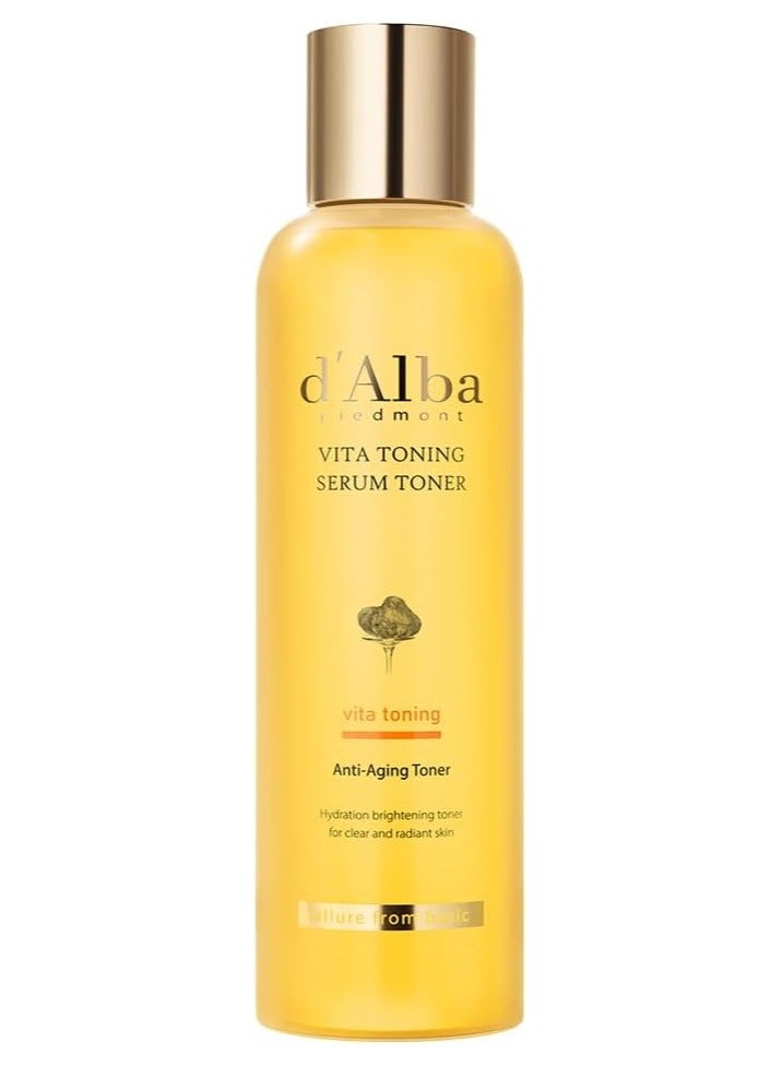 d'alba White Truffle Vita Toning Serum Toner (6.08 fl. oz) | Glass Skin with Double Vitamin Skincare, Face Moisturizer, Korean Skin Care, Dark Spots, Even Skin Tone, Serum-Like Toner - Image 1