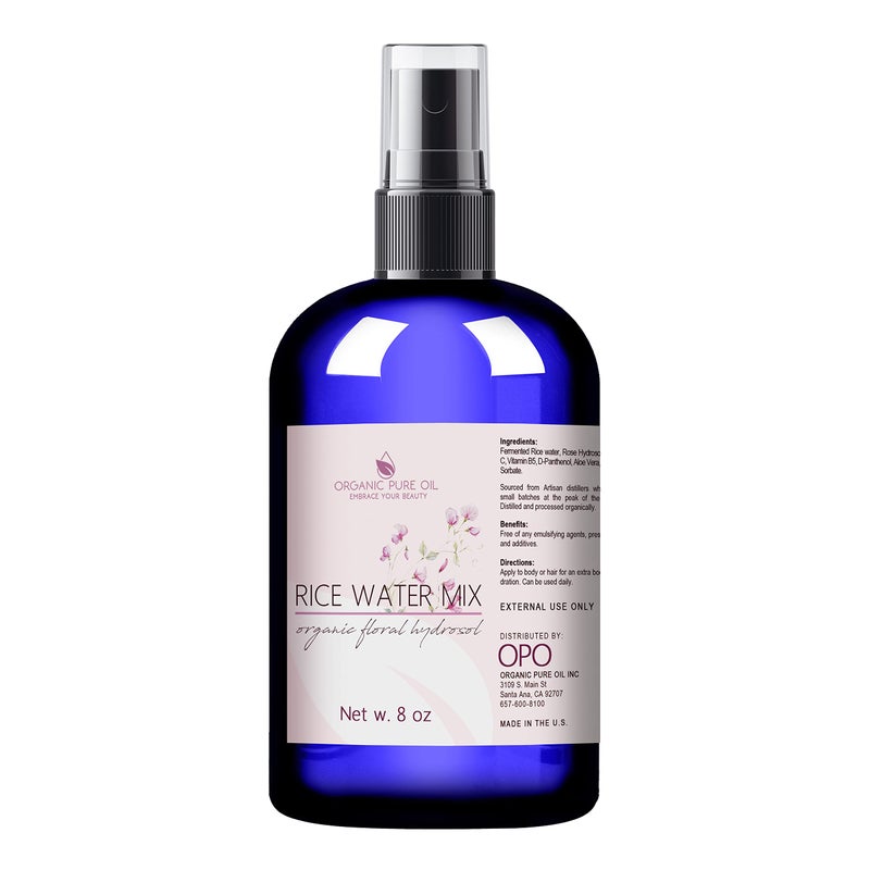 OPO Rice Water Hair Growth Mixture - 100% Natural, Extra Strength, Herbal Mist, Spray, Conditioner for Hair Scalp Locs Dry Oily Brittle - Fermented Aloe Vera D-Panthenol Antioxidants - Packaging May Vary - Image 3
