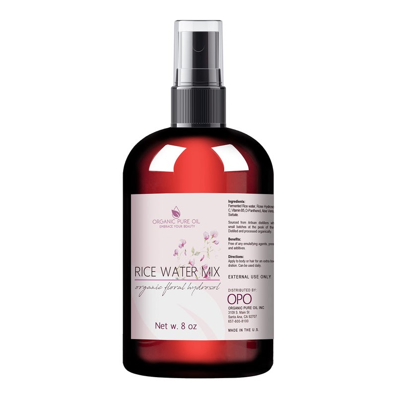 OPO Rice Water Hair Growth Mixture - 100% Natural, Extra Strength, Herbal Mist, Spray, Conditioner for Hair Scalp Locs Dry Oily Brittle - Fermented Aloe Vera D-Panthenol Antioxidants - Packaging May Vary - Image 1