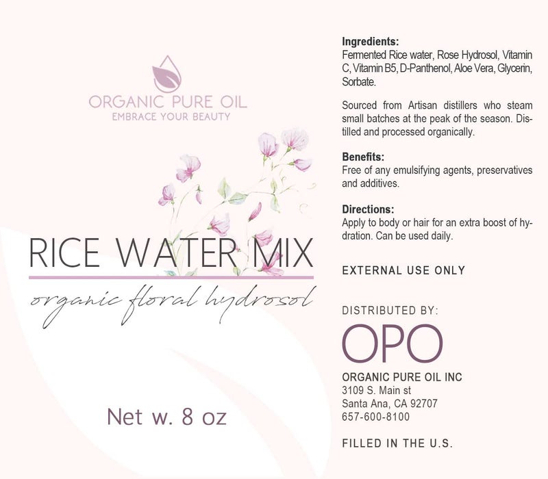 OPO Rice Water Hair Growth Mixture - 100% Natural, Extra Strength, Herbal Mist, Spray, Conditioner for Hair Scalp Locs Dry Oily Brittle - Fermented Aloe Vera D-Panthenol Antioxidants - Packaging May Vary - Image 4