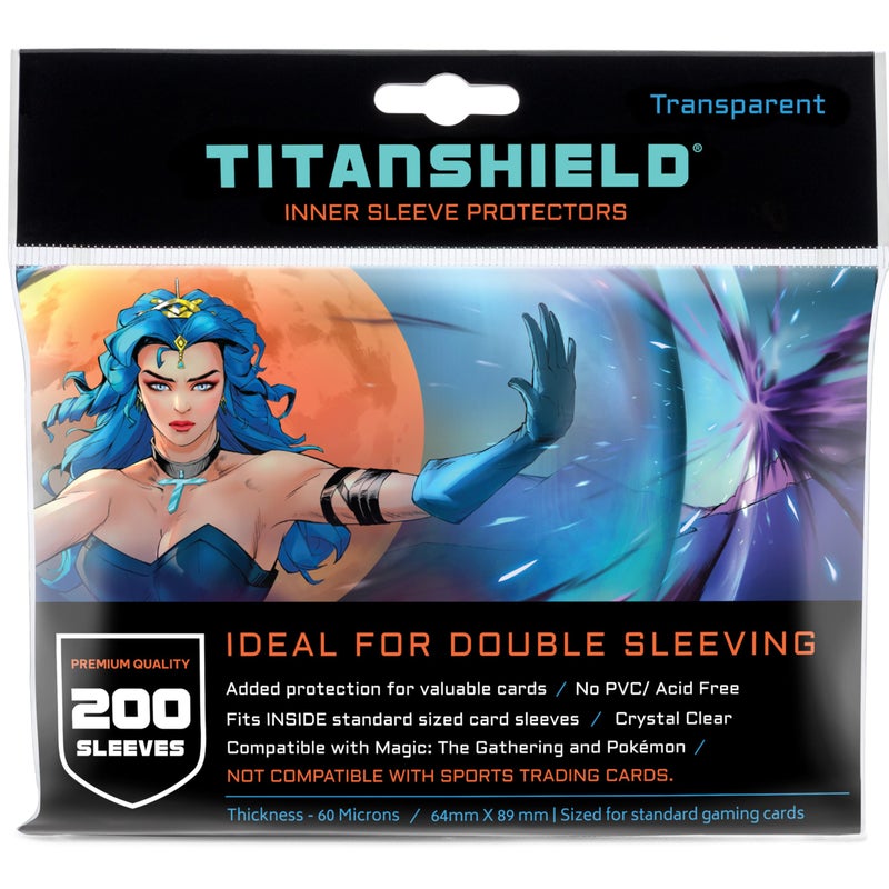 TitanShield 200 Premium 60Microns Ultra Clear Standard Size Perfect Exact Fit Inner Card Sleeves Perfect for Doublesleeving and Compatible with Pokmon Cards MTG Magic The Gathering Lorcana - Image 2