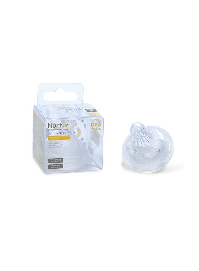 Nurtur Nurtur Cozi - Wide Neck Silicone 3 Flow Rate Teats - X Cut-Nude  - Image 2