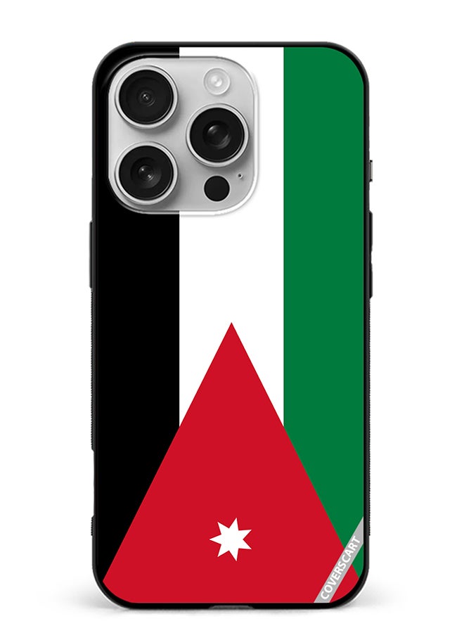 COVERSCART Protective Case Cover For Apple iPhone 16 Pro Jordan Flag Design Multicolour