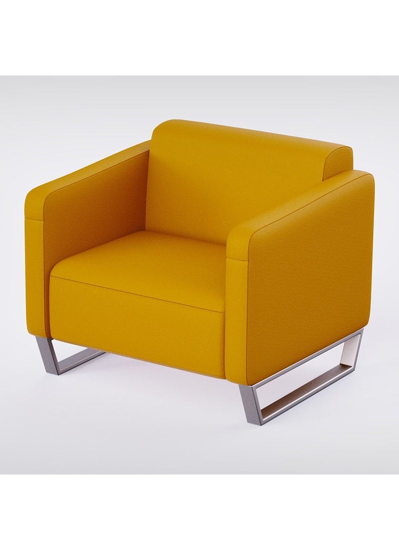 Mahmayi 2850 Single Seater PU Sofa - Yellow 74x78x77 Cm - Image 3