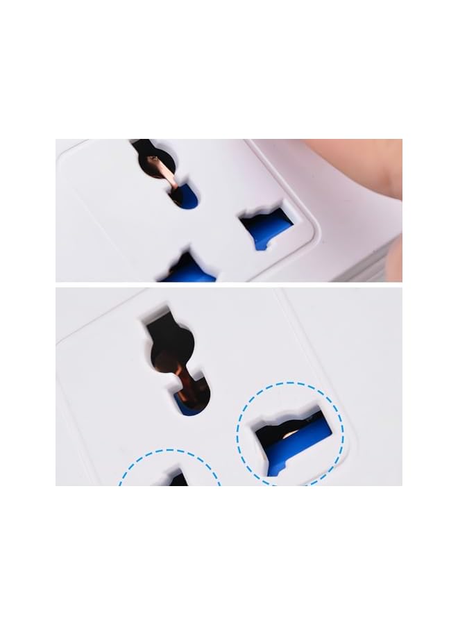 The Bros Universal Multi Plug Extension Socket Adapter with 3 USB, 3 Way Wall Charger Multi Plug Power Extension Adapter Electrical Power Extender Outlet Charging Station UK 3 Pin - Image 2