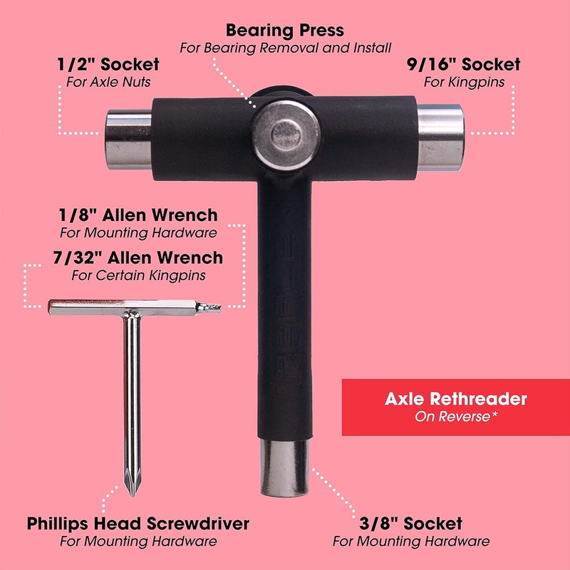 REFLEX Utili-Tool Skate Tool (Black/Black) - Image 2