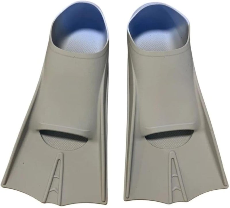Silicone Duck Fins For Swimming And Diving Training - Gray; Size 36-38