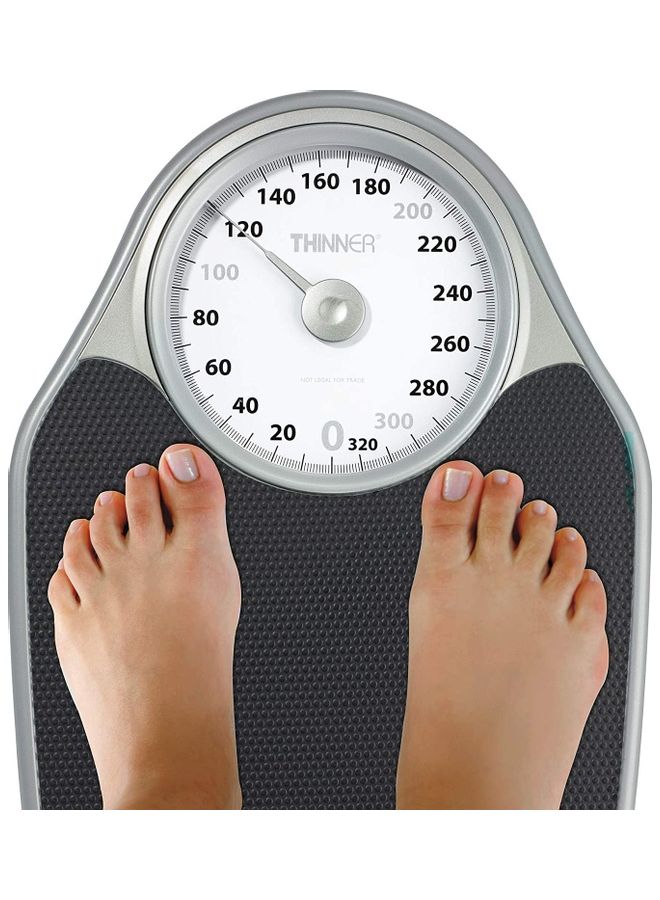 CONAIR Thinner by Conair Scale for Body Weight, Analog Bathroom Scale in Black - Image 4